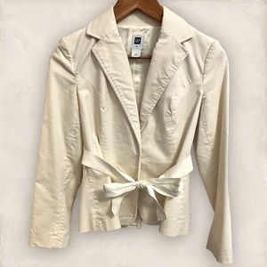 Gap size 0 cream cotton velvet blazer EUC